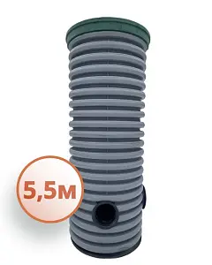 Дренажный колодец d460 h5500 с зеленой крышкой (отводы 160 мм) 0